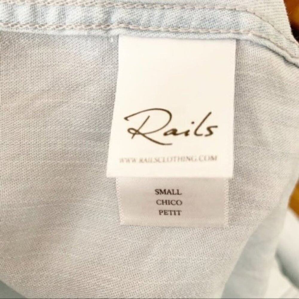 Rails “Rocky” Lace Up Chambray Shift Sz S - image 5